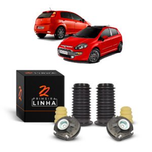 2 Kit Coxim Batente Coifa Dianteiro Punto 2008 2009 2010 11