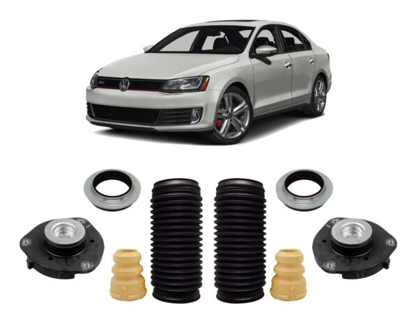 2 Kit Coxim Batente Coifa Dianteiro Jetta 2011 2012 2013 14