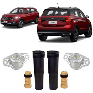 Kit Batente Coxim Traseiro Volkswagen T-Cross 2021 2022 2023