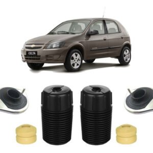 2 Kit Batente Coxim Dianteiro Celta 2008 2009 2010 2011 2012