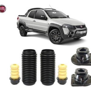 2 Kit Batente Suspensão Dianteira Fiat Strada 2014 2015 2016