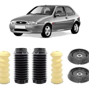 Par Kit Coxim Batente Traseiro Ford Fiesta 1999 2000 2001
