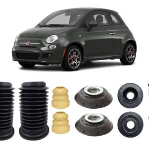 2 Coxim Batente Dianteiro Traseiro Fiat 500 Mexicano 2012 13