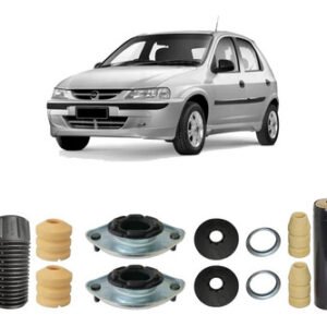 4 Kit Batente Coxim Dianteiro Traseiro Celta 2001 2002 2003