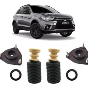 2 Kit Batente Coxim Dianteiro Mitsubishi Asx 2010 2011 2012
