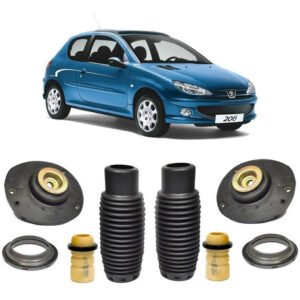 2 Kit Batente Coxim Dianteiro Peugeot 206 1.0 2001 2002 2003