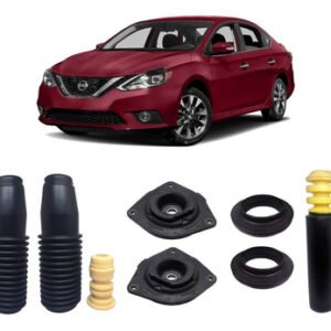 4 Kit Batente Dianteiro Traseiro Nissan Sentra 2016 2017 18