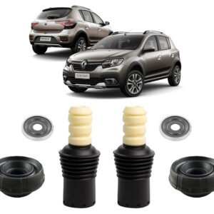 Par Kit Coxim Amortecedor Dianteiro Sandero 2010 2011 2012
