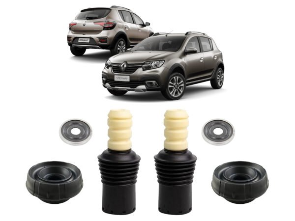 Par Kit Coxim Amortecedor Dianteiro Sandero 2010 2011 2012