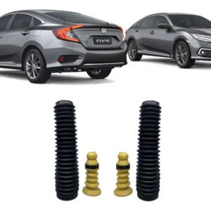 2 Guarda Pó Batente Traseiro Suspensão Honda Civic 2017 18